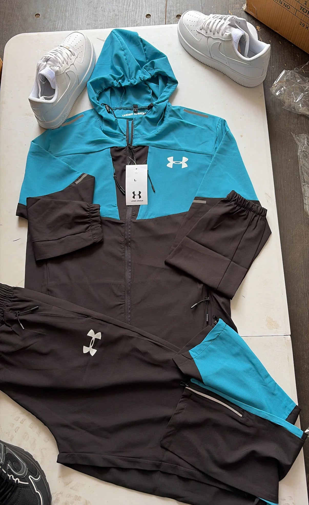 Blue under trackie